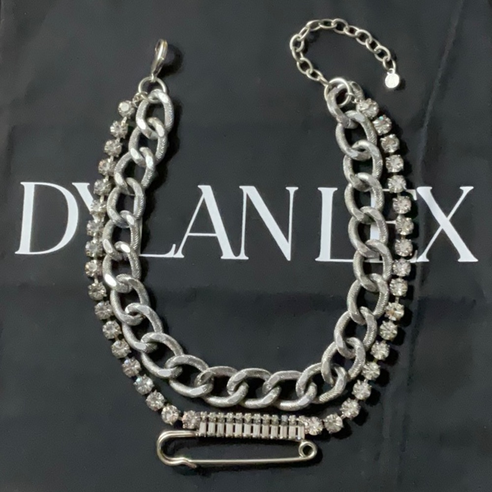 Authentic DylanLex Dylan Lex Discontinued Lou II Short Silver Necklace